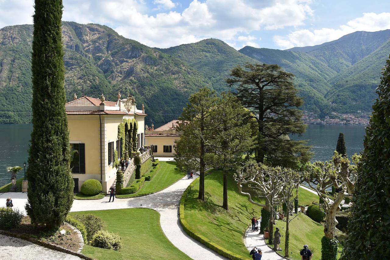 Villa del Balbianello grounds and Lake Como, Italy